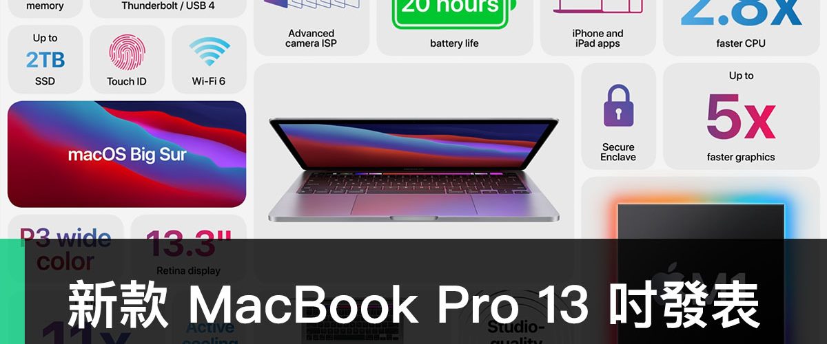 MacBook Pro 13 吋 2020、M1、Apple Silicon