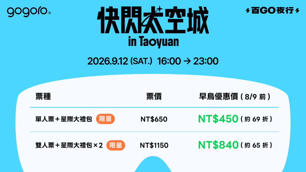 2026 百 GO 夜行 快閃太空城＿售票資訊