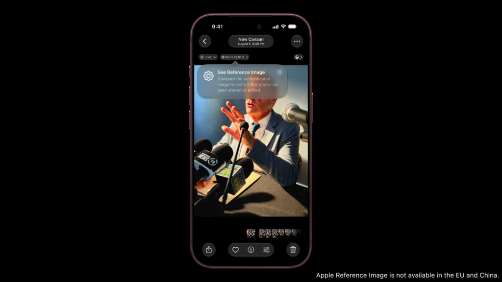 iPhone 18 Pro 相機、Apple 參考照片、數位簽章