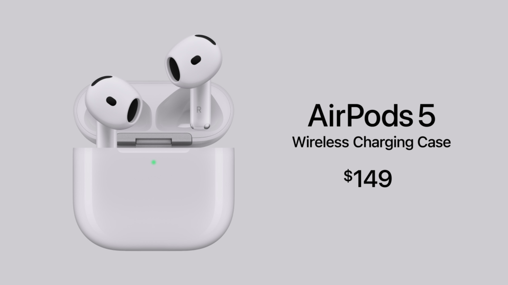 AirPods 5 搭配無線充電盒
